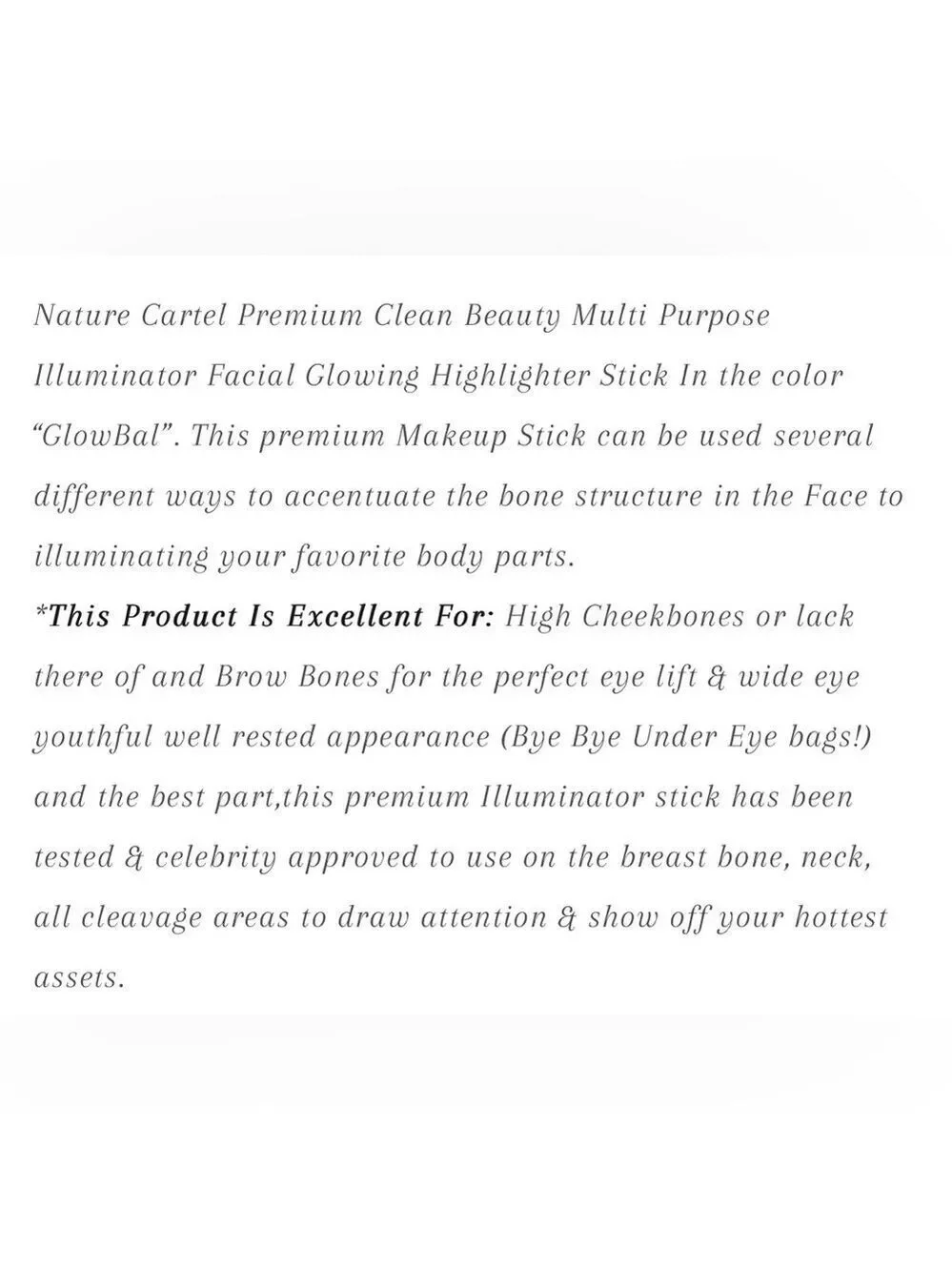 NIB Nature’s Cartel Multi Purpose Stick in Global Awakening - 1 Illuminator